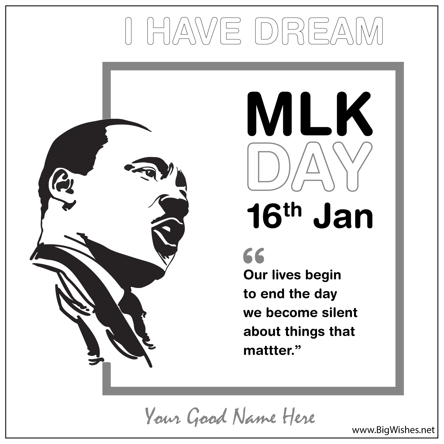 Martin Luther King Jr. Day 2024 Image with Quotes MLK Day