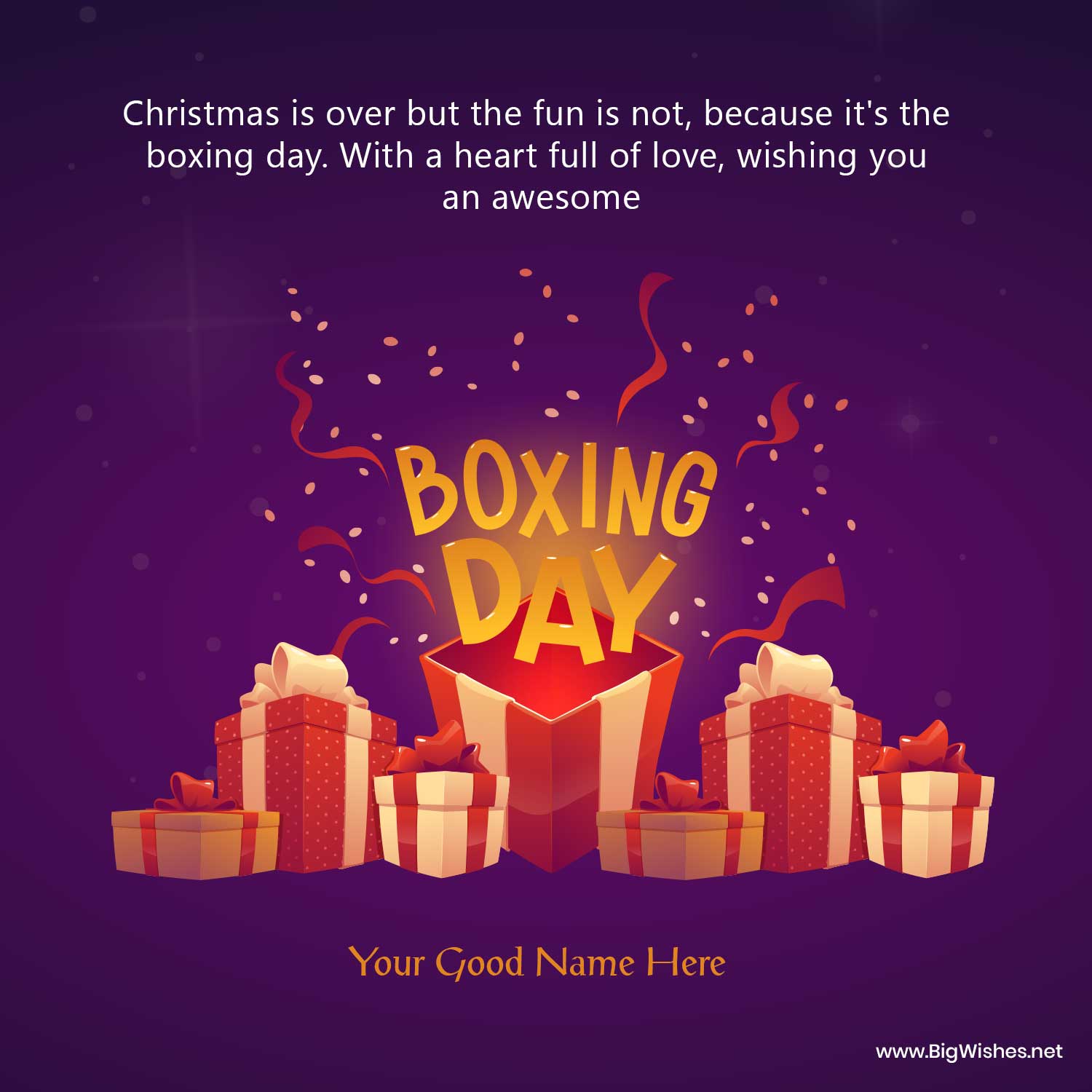 26 Of December Boxing Day Holiday Cards