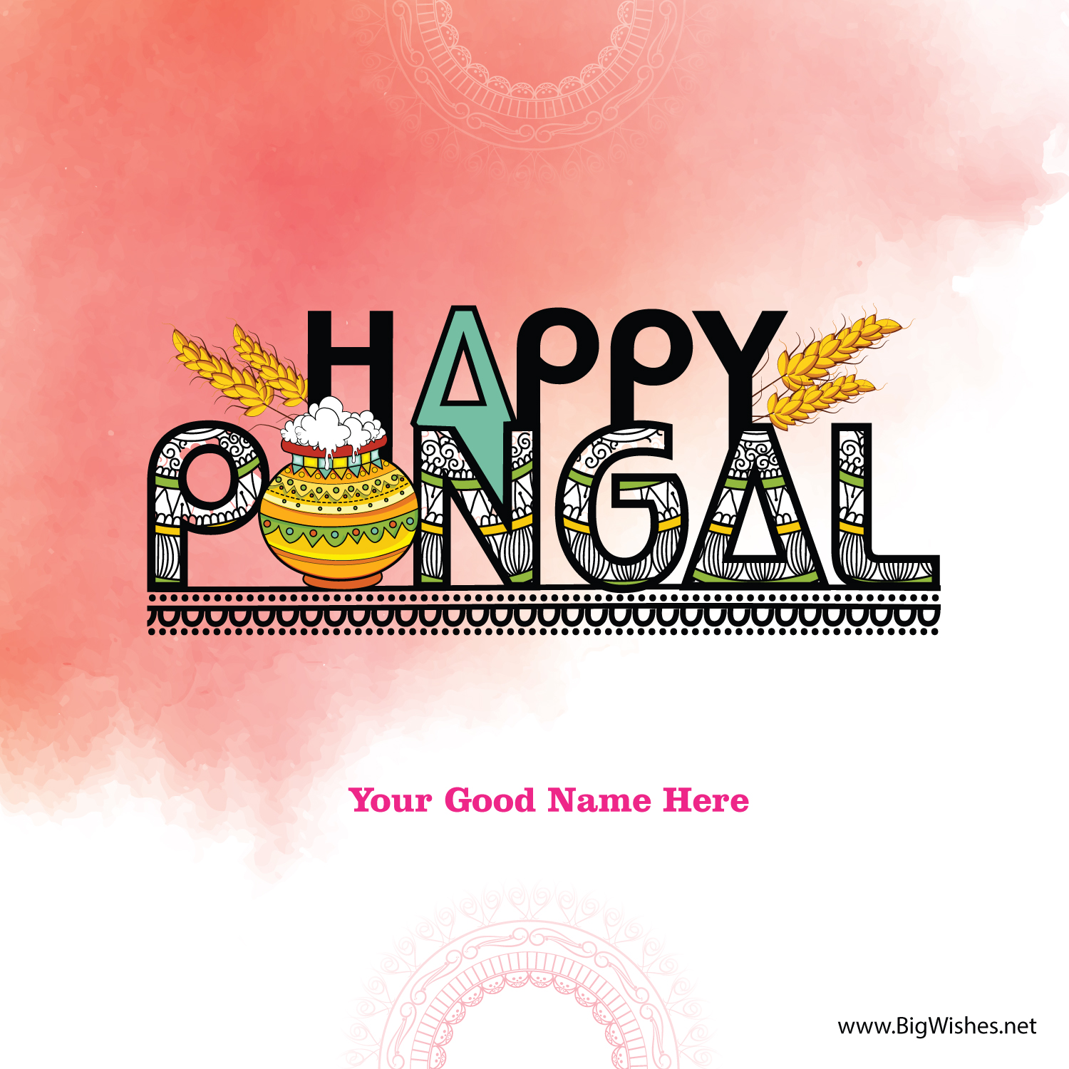 Happy Pongal Wishes Card