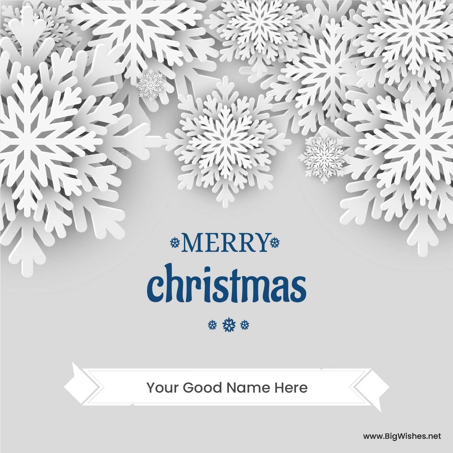 Snowflakes Merry Christmas Greetings Images