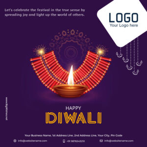 Happy Diwali 2024 Card with Company Logo