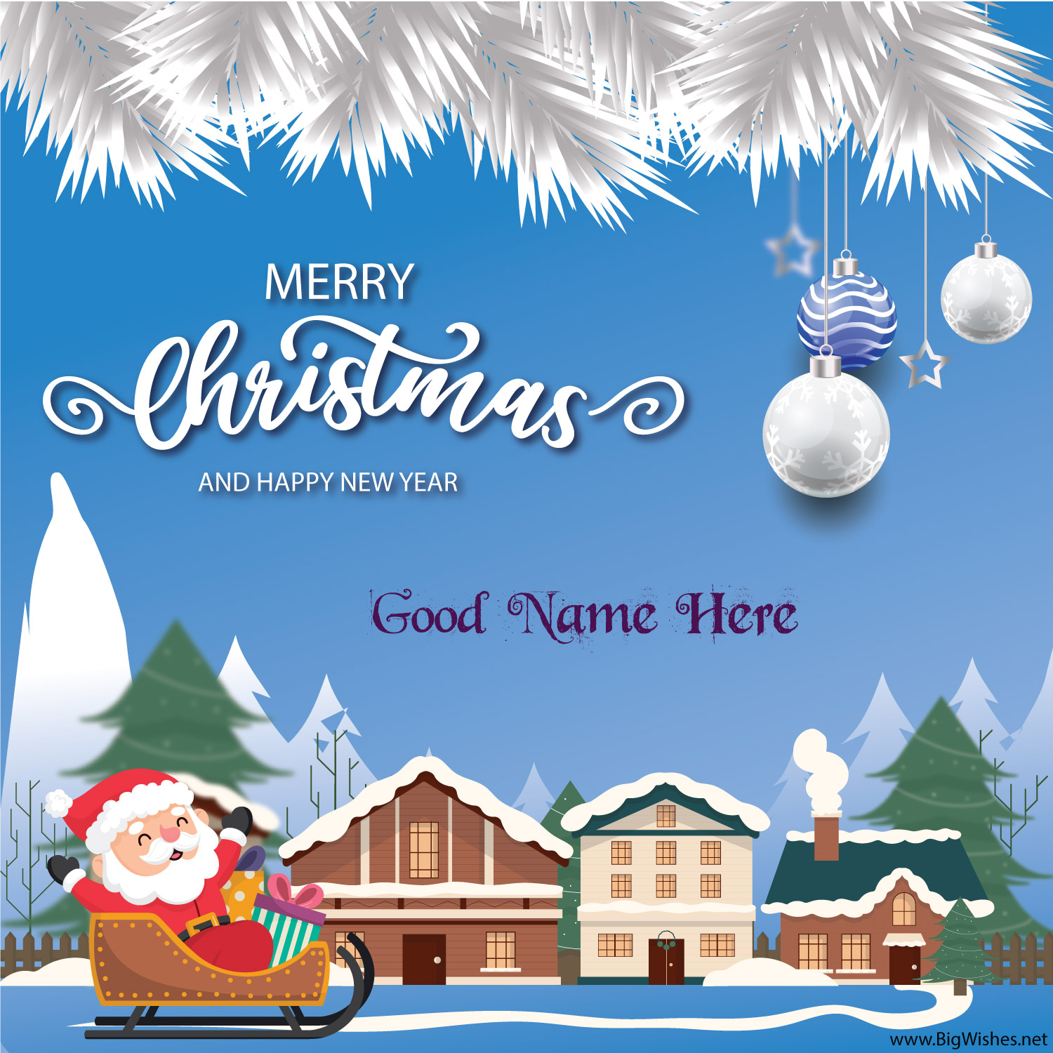 Merry Christmas with Santa Claus Image