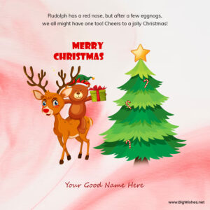 Rudolph Red Nose Jolly Christmas 2024 Cards
