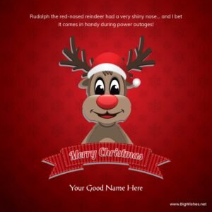 Reindeer Funny Christmas Wishes Images