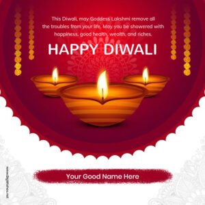 Diwali Wishes Image with Name Generator